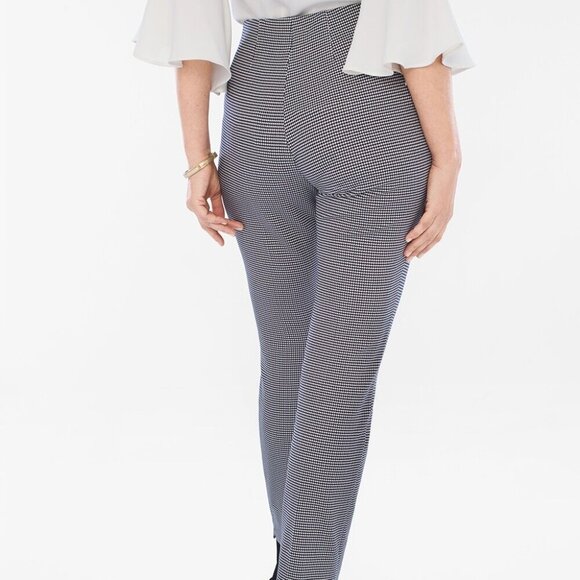 Chico's Juliet Straight-Leg Houndstooth Pants | Size 3 (US 16) - Picture 3 of 13